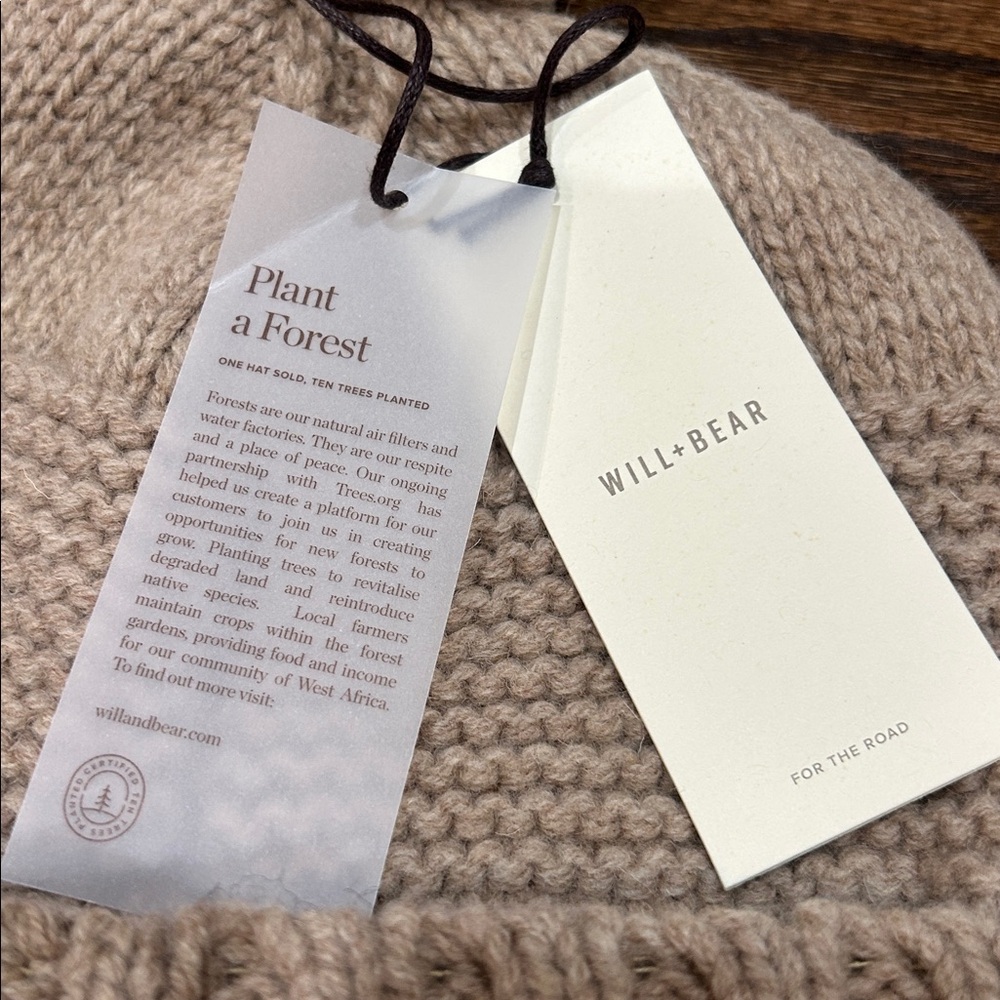 Will‎ + Bear 100% Australian Wool - Tasman “Fawn” Soft Wool Beanie BNWT - Picture 4 of 9
